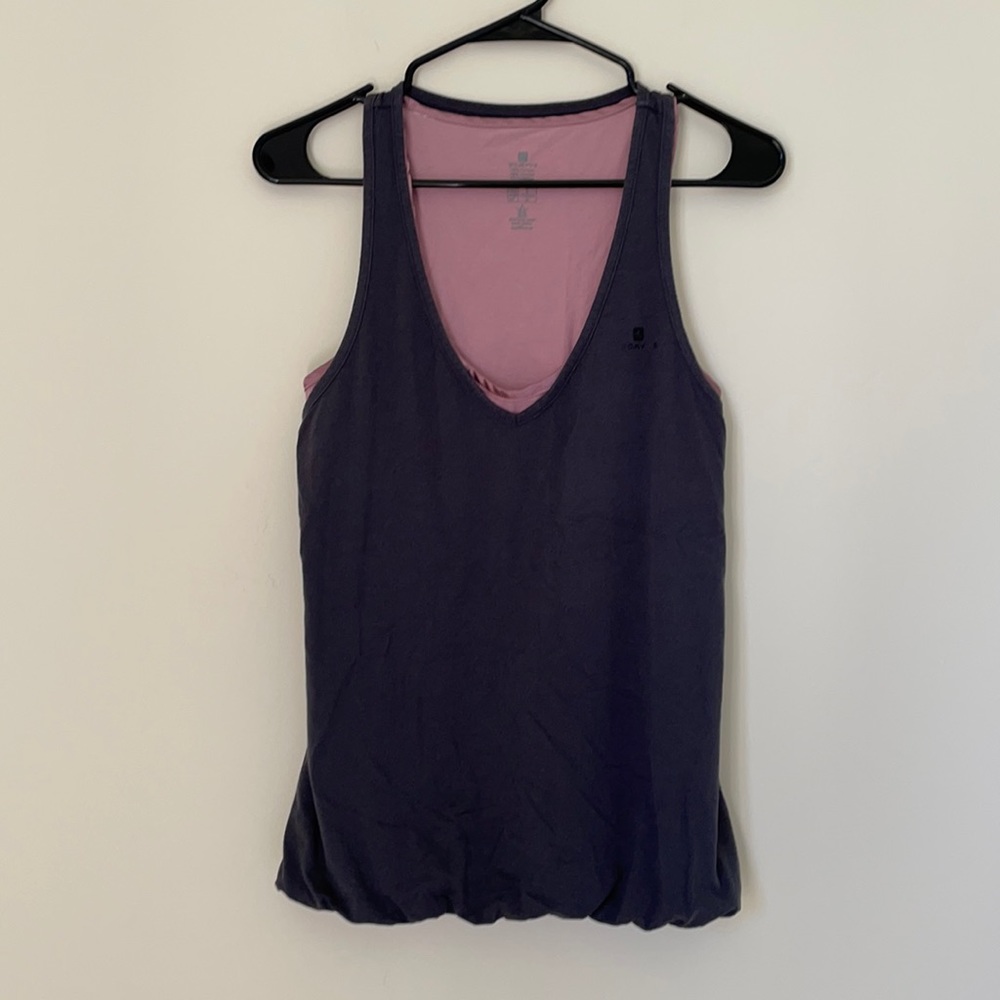 Decathlon Domyos Gray & Pink Yoga Tank